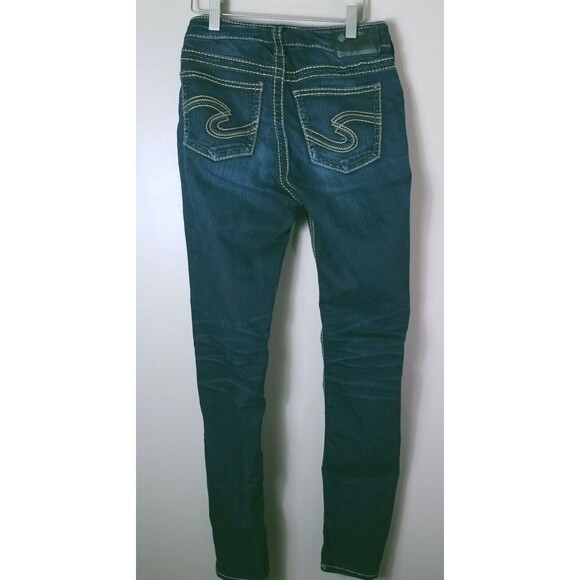 Silver Jeans Women 26 x 29 Suki Super Skinny Super Stretch Blue Denim Pants - Picture 6 of 9